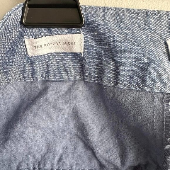 LOFT The Riviera Chambray Scalloped Ladies Linen Blend Casual Shorts, 10 - Picture 3 of 7